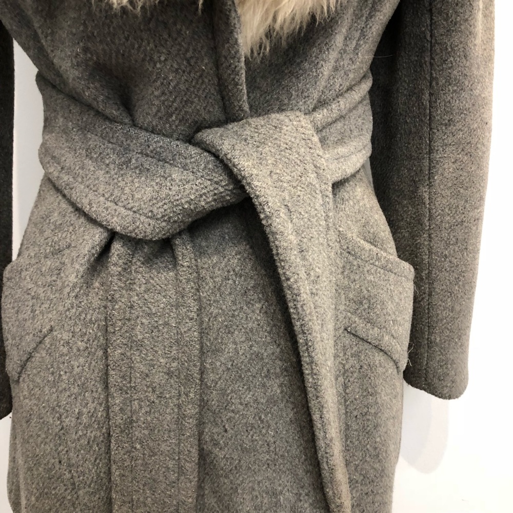 Vintage 70s Wool & Shearling Fur Coat VGUC Small - Picture 5 of 8